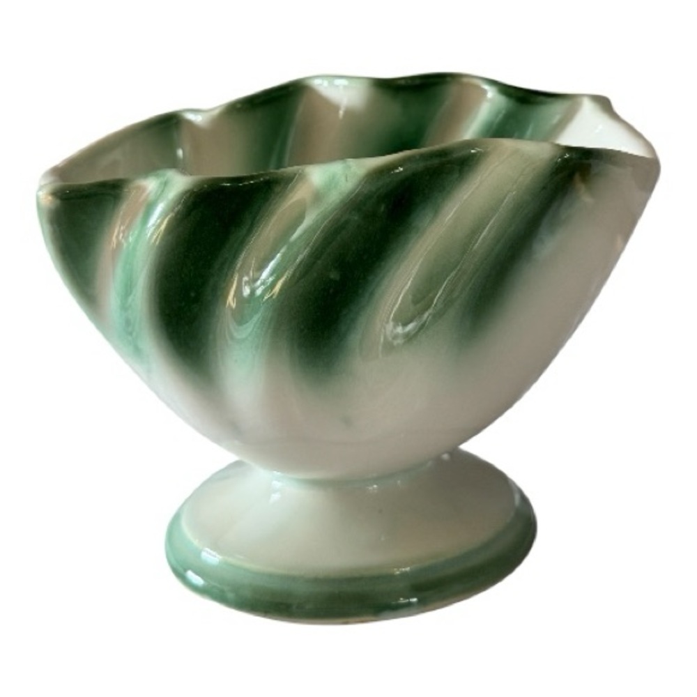 Vintage Green Drip Planter Regal USA Pottery